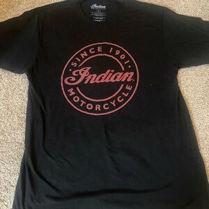 Indian motorcycle Black and Red Short Sleeve Tee